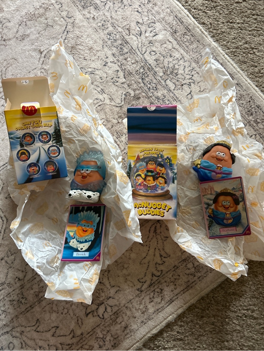 Kerwin Frost McNugget Buddies Brrrick & Waffutu w/ Cards & Boxes McDonald’s 2023